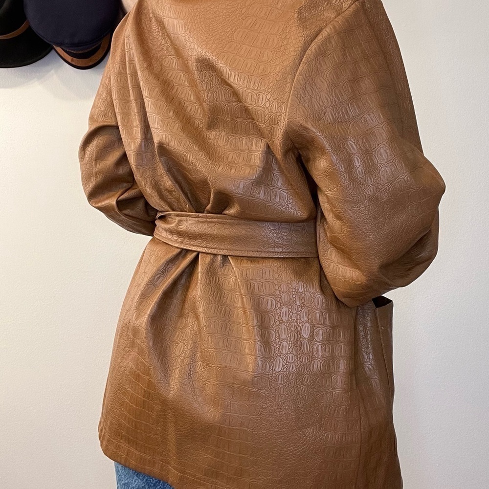 NWT! Marc New York by Andrew Marc Faux Crocodile Jacket - Picture 2 of 10